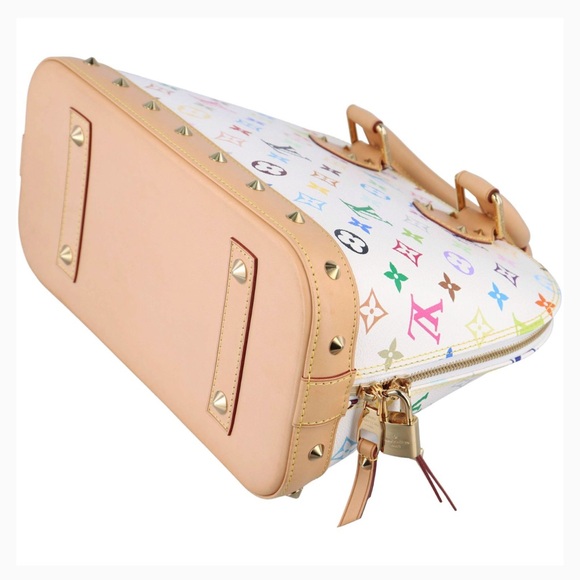 Auth Louis Vuitton Murakami Alma White Multi Color Monogram Bag Collectors Grade - Picture 4 of 10